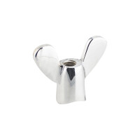 Cable nut M6 - wing - chrome