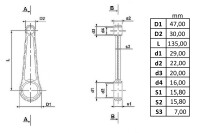 Complete connecting rod ČZ 125/476, ČZ175 /477 - 2nd type - CZ
