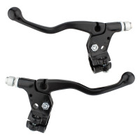 L+R aluminum levers - black with sleeve
