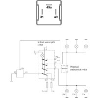 Turn signal switch 12V 2x21W Škoda CZ