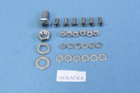 Set of screws for the entire motorcycle ČZ 125/150C - polished stainless steel