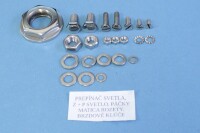 Set of screws for the entire motorcycle ČZ 125/150C - polished stainless steel