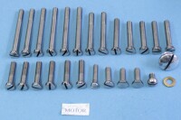 Set of screws for the entire motorcycle ČZ 125/150C - polished stainless steel