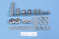 Set of screws for the entire motorcycle ČZ 125/150C - polished stainless steel