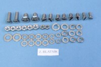 Set of screws for the entire motorcycle ČZ 125/150C - polished stainless steel