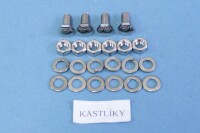 Set of screws for the entire motorcycle ČZ 125/150C - polished stainless steel