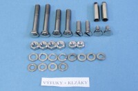 Set of screws for the entire motorcycle ČZ 125/150C - polished stainless steel