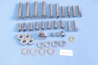 Set of screws for the entire motorcycle ČZ 125T - polished stainless steel