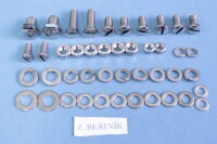 Set of screws for the entire motorcycle ČZ 125T - polished stainless steel