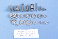 Set of screws for the entire motorcycle ČZ 125T - polished stainless steel