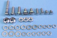 Set of screws for the entire motorcycle ČZ 125T - polished stainless steel