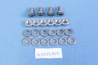 Set of screws for the entire motorcycle ČZ 125T - polished stainless steel