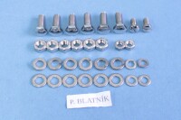 Set of screws for the entire motorcycle ČZ 125T - polished stainless steel