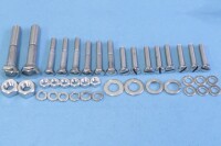 Set of screws for the entire motorcycle ČZ 175/502 scooter - polished stainless steel