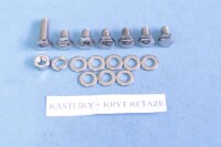 Set of screws for the entire motorcycle Jawa 250 Panelka - polished stainless steel