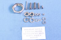 Set of screws for the entire motorcycle Jawa 250 Panelka - polished stainless steel