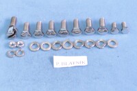 Set of screws complete motorcycle Jawa 350 Pérák - Communist-polished stainless steel