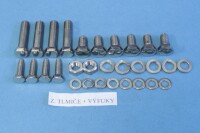 Jawa 350 Jawa 350 complete motorcycle bolt set Kyvačka-polished stainless steel