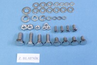 Jawa 350 Jawa 350 complete bolt set Panelka-polished stainless steel