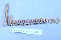 Set of screws for the entire motorcycle Pionýr 550 - polished stainless steel