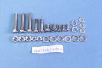 Set of screws for the entire motorcycle Pionýr 555 - polished stainless steel