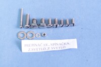 Set of screws for the entire motorcycle Pionýr 555 - polished stainless steel
