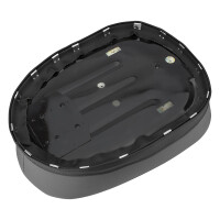 Saddle Pionýr 555 black - gray leatherette DOLARO