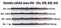 Exhaust Jawa 350 type 638 long (set) - import