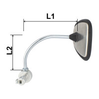 Handlebar mirror - square