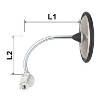 Handlebar mirror - round
