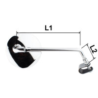 Round mirror chrome M8 - import
