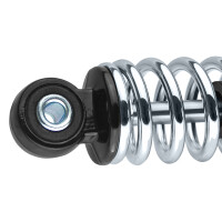 Rear oil shock absorber Pionýr, Babetta with spring stiffness adjustment, chrome (set) - import