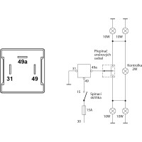 Turn signal interrupter 12V - 10W semiconductor