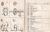 Spacer between the rosette bearing and the rear brake shield Jawa/Pérák