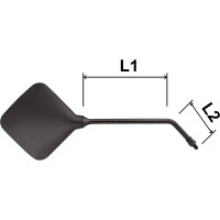 Square mirror M8 - black