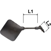 Square mirror M10 - with extension