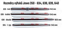 Exhaust Jawa 350 type 638 short (set) - import
