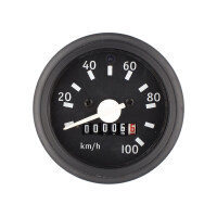 Simson S51 speedometer - black frame (+ indicator light) - import