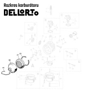 Dellorto carburetor intake body with spring - Babetta