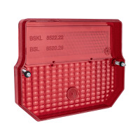 Rear light cover Simson SR50 (scooter) and MZ ETZ- red - MZA