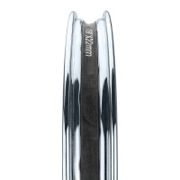 Complete wheel Simson S51 steel rim 1.5x16 (chrome spoke) - MZA