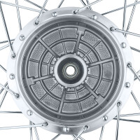 Complete wheel Simson S51 steel rim 1.5x16 (chrome spoke) - MZA