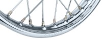 Complete wheel Simson S51 steel rim 1.5x16 (chrome spoke) - MZA
