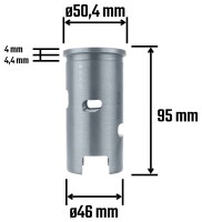 Cylinder liner with holes Simson S51, SR50