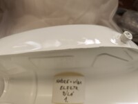 Simson S51 Elektronik white glove box lid tank - DAMAGED