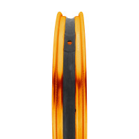 Complete wheel Simson S51 - gold anodized rim 1.6x16 (chrome spoke) - MZA