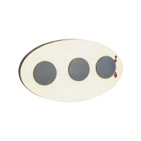 Wooden magnet logo Jawa/ČZ - 10x5.5cm