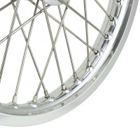 Complete wheel Simson Al. rim 1.6 x16 (stainless steel spoke) for disc brake - DPR