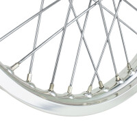 Complete wheel Simson Al. rim 1.6 x16 (chrome spoke) for disc brake - DPR