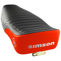 Complete seat Simson S51 Enduro - black/red - MZA